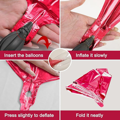 12Pcs Burgundy Red Round Foil Balloons, 22" 15" 10" 4D Helium Maroon Ball Balloon, Metallic Deep Red Foil Balloon for Birthday Graduation Wedding Baby Shower Valentine's Day Prom Party Decorations