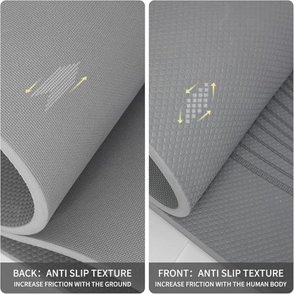 Large Yoga Mat-72’x36’x0.4’ Extra Width ＆ Thick,Comfortable,Non-Slip Exercise Mat-Works Great on All Floor for Stretching,Yoga Studio,Gym or Home Workouts