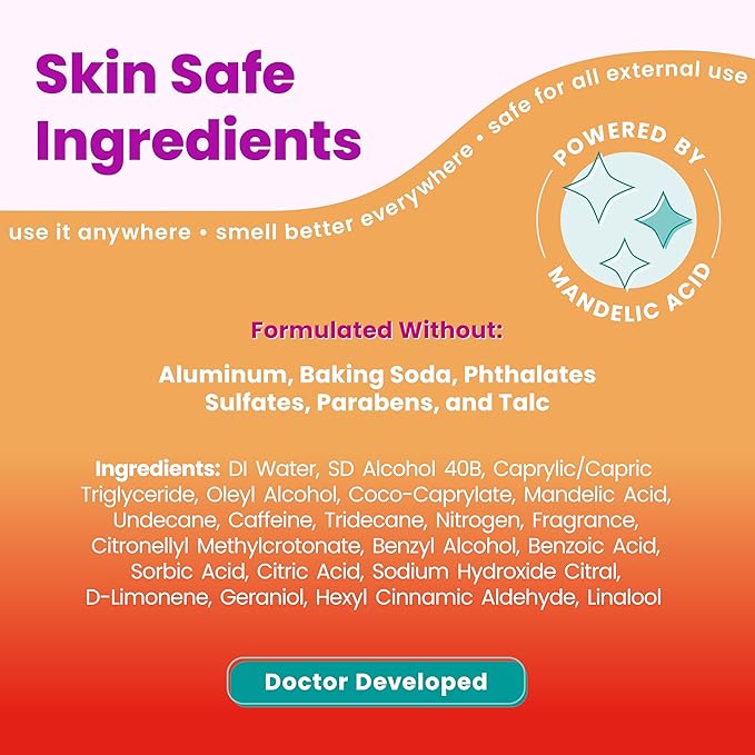 Lume Invisible Spray Deodorant For Women - Whole Body Deodorant Spray - 72 Hr Odor Control - Ozone Friendly, Natural Propellant - Aluminum & Baking Soda Free, Skin Loving - 3.6 ounce (Clean Tangerine)