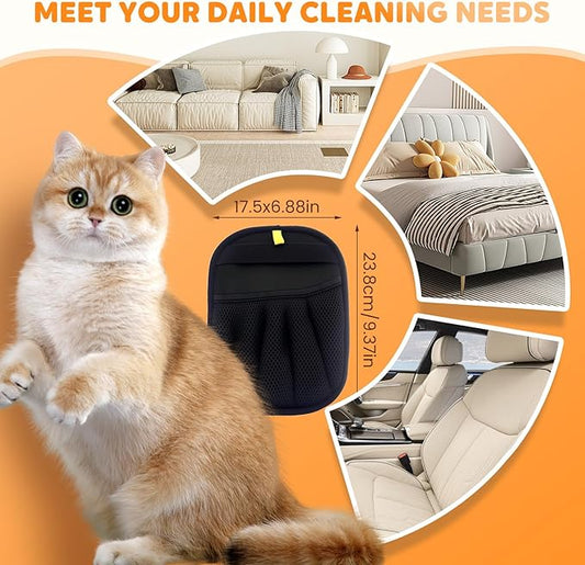 Pet Hair Removal Glove, Electrostatic Pet Hair Remover Gloves for Cats & Dogs, Pet Hair Remover Tool Grooming Gloves