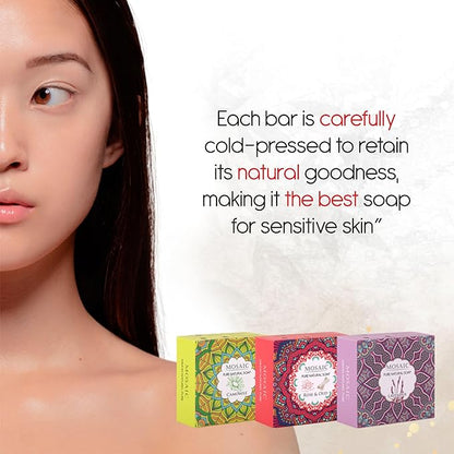 100% Natural Bar Soap w/Organic Ingredients, Vegan Soap, Moisturizing, Handmade, Scented w/Premium Essential Oils, Body Soap Bars for Women & Men