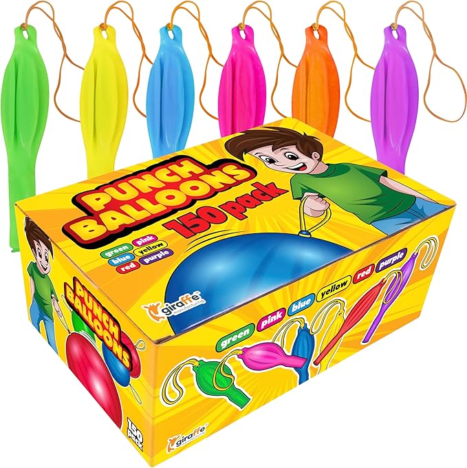 Giraffe 18 Inch Large Thick Latex Neon Rubber Balloons for Kids 150 Pack Bulk - Boys & Girls Birthday Decorations Balloons Party Favors 8-12 Outdoor Strong Party Baloons - Bright Colored Ballon Bag