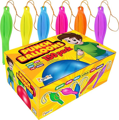 Giraffe 18 Inch Large Thick Latex Neon Rubber Balloons for Kids 150 Pack Bulk - Boys & Girls Birthday Decorations Balloons Party Favors 8-12 Outdoor Strong Party Baloons - Bright Colored Ballon Bag