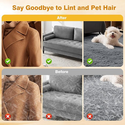 2Pcs Pet Hair Removal Gloves for Cats and Dogs. The Latest Reusable electrostatic pet Hair Removal Gloves.Pet Hair Removal Tool Suitable for Sofas, Bed Sheets, Clothing, and car Seats