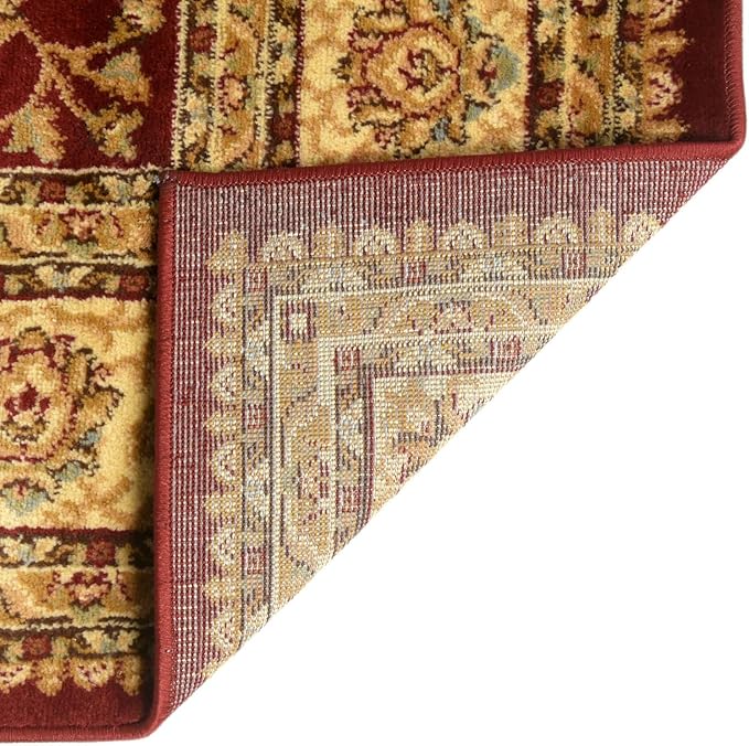 Rugs.com Aditi Collection Rug – 10' x 13' Red Low Rug Perfect for Living Rooms, Large Dining Rooms, Open Floorplans