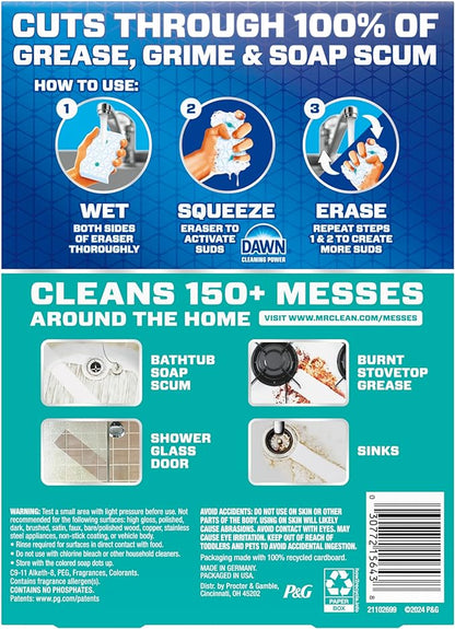 Mr. Clean Magic Eraser Foaming Sponge, All Purpose Cleaner, Dawn Cleaning Power, Ultra Foamy, 5ct