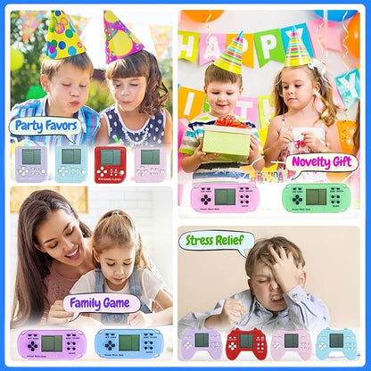 12 Pcs Video Game Party Favors, Mini Video Games Keychain, Gamer Birthday Party Decorations, Gamer Party Favors for Kids 8-12, Classroom Prizes, Goodies Bags Stuffer, Backpack-Macaron color