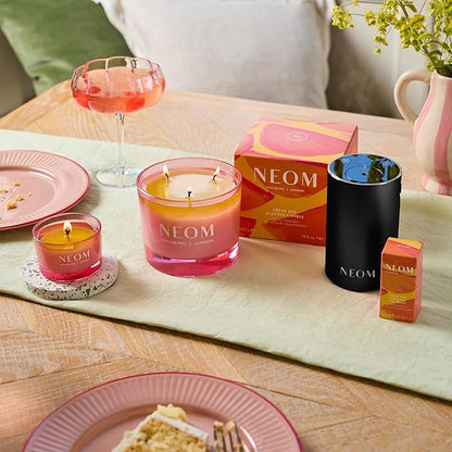 NEOM Great Day Scented Candle, 3 Wick I Hand Finished I 100% Naturally derived Wax I Wild Mint and Mandarin I Designed to Help Uplift Your Day and Boost Your Mood.