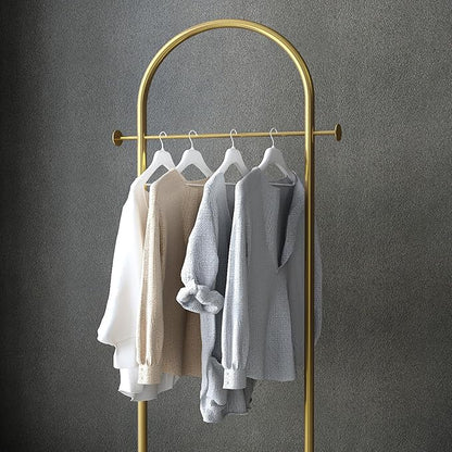 Gold Clothing Rack, Modern Clothes Rack with Marble Base, Heavy-duty Coat Racks Freestanding,garment racks for hanging clothes,Can Hang Jacket Garment, Hat, Scarf, Organize Shoes