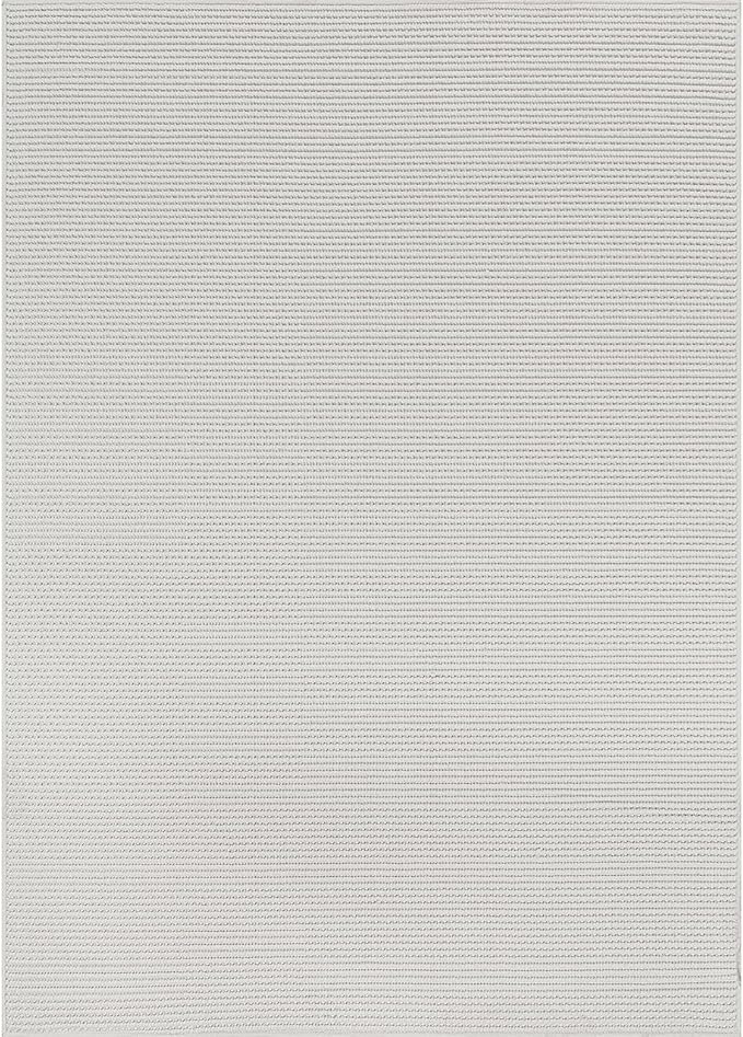 Beverly Rug Micro Loop Area Rug White 6x9 Modern Luxury Soft Trellis Geometric Durable Indoor Area Rugs for Living Dining Room Office Stain Resistant Non Shedding Casual Indoor Carpet White 6 x 9