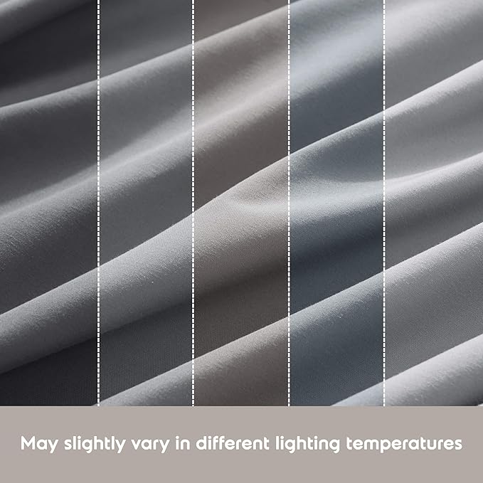 Nestl King Sheet Set - Luxury 1800 Ultra-Soft Microfiber King Bed Sheets - Double Brushed - Deep Pockets - Easy Fit - 4 Piece Set - Bedding Sheets & Pillowcases (King, Grey)