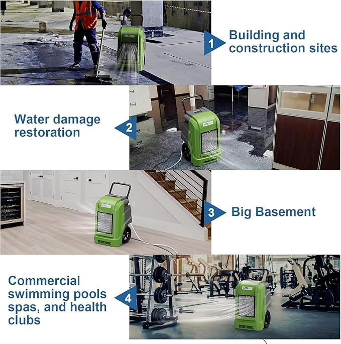 ALORAIR Commercial Dehumidifier with Pump Drain Hose, 190 Pints Industrial Dehumidifiers Large Capacity for Basements, Garages, Mall & Job Sites, 5 Years Limited Warranty