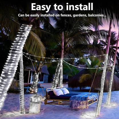 KNONEW 160FT 900LED Rope Lights for Outside,Outdoor String Lights Waterproof 8 Modes Clear Tube Light for Indoor,Bedroom,Wedding,Garden,Patio,Christmas,Tree,Rv,Holiday Decoration(Cold White)