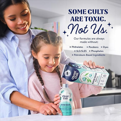 Cleancult Liquid Hand Soap Refill - Water Blossom - Moisturizes Dry & Sensitive Skin - Made with Aloe Vera & Essential Oils - Eco Friendly - Paper-Based Packaging - 32 oz/3 Pack