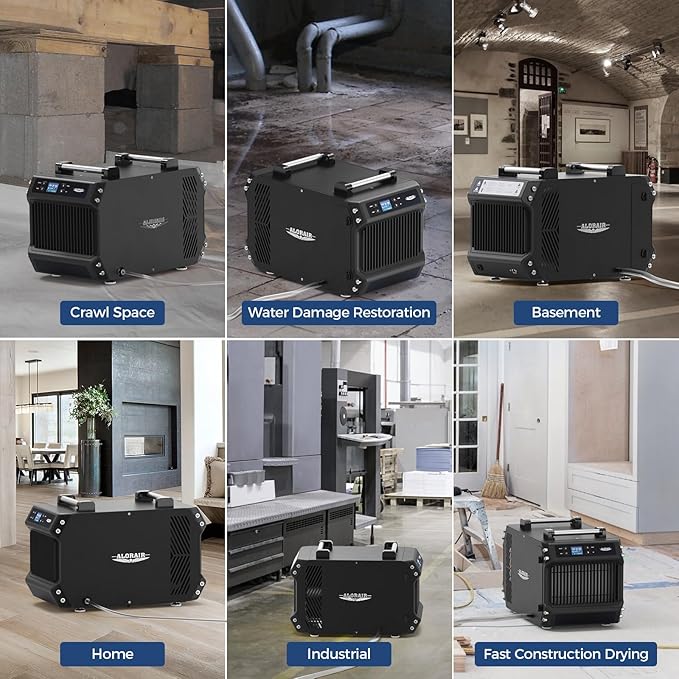 ALORAIR 145 Pint Crawl Spaces Dehumidifier with Pump and Drain Hose, Energy Star Certified, Auto Defrost for Crawlspaces, Commercial, Basements, and Large Rooms up to 1800 Sq.Ft
