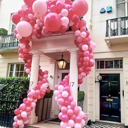 PartyWoo Mauve Balloons 50 pcs 12 Inch Dark Hot Boho Pink Balloons for Wedding Baby Shower Gender Reveal Valentine's Day Bridal Shower Graduation Birthday Party Decorations Pink-F02