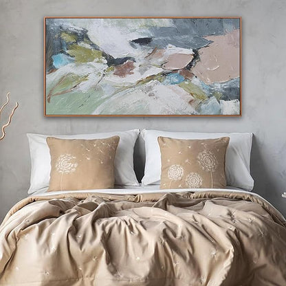 Abstract Wall Art Framed Ready To Hang Home Decor Artwork Wall Art Colorful Wall Decor Prints Canvas Painting For Living Room Bedroom Office Apartment Decoration 24"X48"