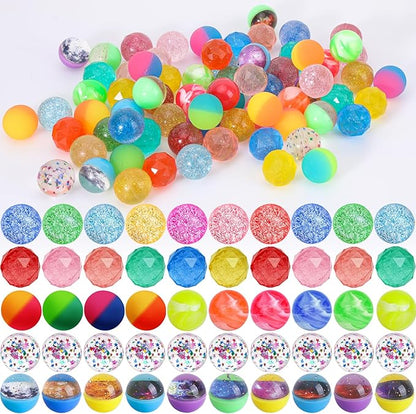 144 Pcs Bouncy Balls Bulk 32mm Bounce Balls 6 Styles High Bouncing Balls Toys for Kids Party Favors Birthdays Gift Classroom ssorted Colorful High Bouncing Ball for Boys Gilrs Birthday Carnival Prizes