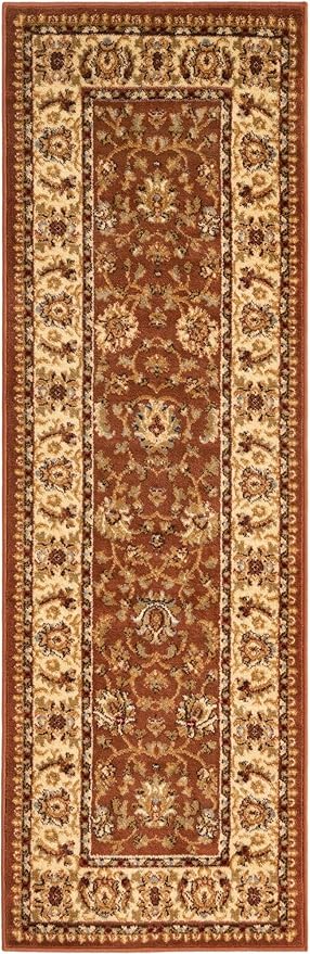 Rugs.com Aditi Collection Rug – 2' 2 x 6' Runner Brick Red Low Rug Perfect for Living Rooms, Large Dining Rooms, Open Floorplans