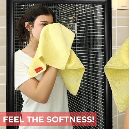 TEXTILOM 100% Turkish Cotton 4 Pcs Hand Towel Set, Luxury Hand Towels for Bathroom, Soft & Absorbent Bathroom Hand Towels Set (16 x 28 inches)- Green