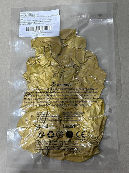 Gold Balloons 12 Inch, 50Pcs Metallic Gold Balloons Chrome Gold Metallic Balloon Golden Shiny Matte Gold Latex Balloons for Birthday Graduation Anniversary Baby Shower Wedding Party Decorations