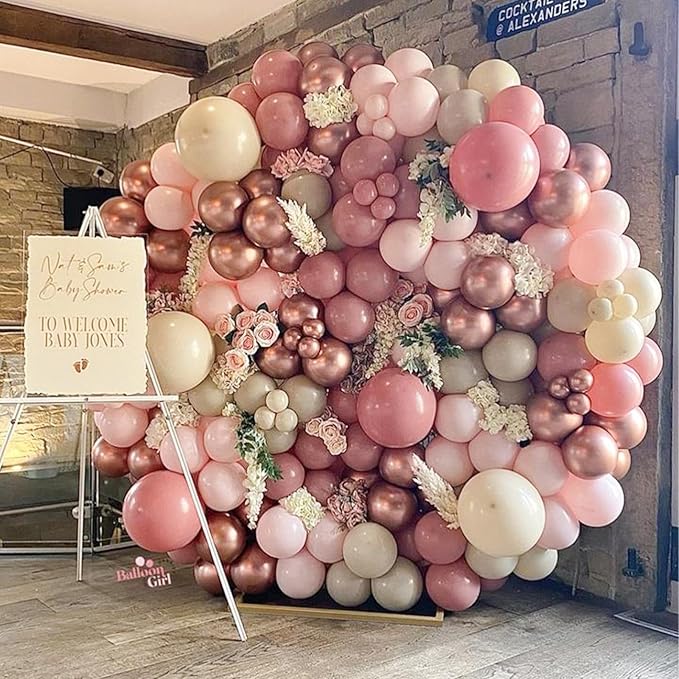 PartyWoo Dusty Pink Balloons 50 pcs 12 Inch Blush Pink Balloons for Graduation Baby Shower Gender Reveal Bachelorette Graduation Wedding Anniversaries Birthday Party Decorations Pink-F54
