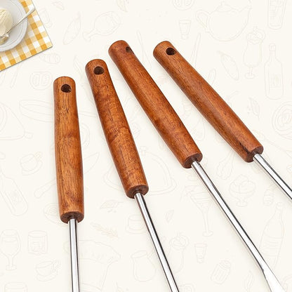 FJNATINH Wok Spatula - Ladle - Skimmer - Stainless Steel Wok Tools,Wok Utensil,Mirror Polished Stainless Steel Cooking Utensils 14.6-15.2" Kitchen Utensils Cookware, Pack of 3