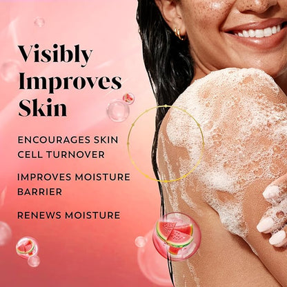 Olay Body Wash for Women, Intensely Hydrating, Pro-Hyaluronic Acid Serum Complex, Renews Moisture, Vitamin B3 Lameller Technology, For All Skin Types, Watermelon Summer Fizz Scent, 20 fl oz