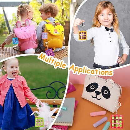 24PCS Tic Tac Toe Game Birthday Party Favors Valentines Goodie Bags Stuffers for Kids 3-5 4-8 8-12 Classroom Treasure Chest Carnival Prize Box Toys Bulk Keychain Pinata Filler Return Gift for Girl Boy