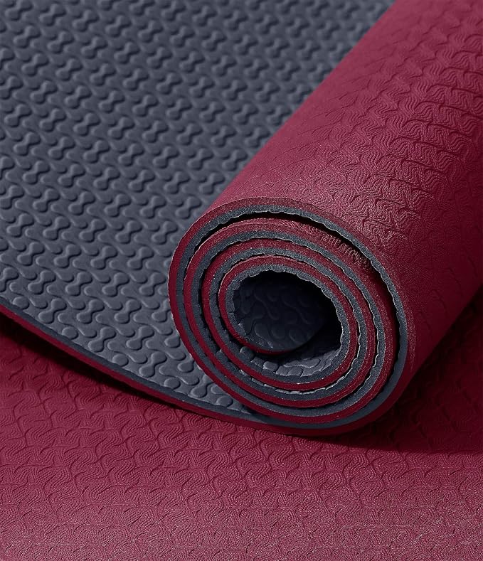 IUGA Yoga Mat Thick Non Slip Anti-tear Pilates Mat Eco Friendly Hot Yoga Mats for Workout & Exercise(72"x 24"x 6mm)