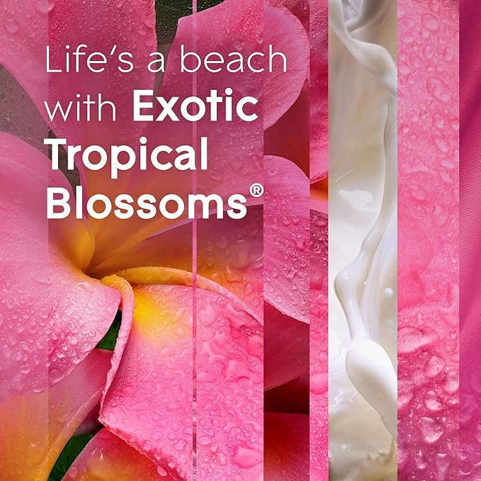 Glade Exotic Tropical Blossoms 3-Wick Air Freshener Candle, Infused with Essential Oils, 6.8 Oz, 3 Count