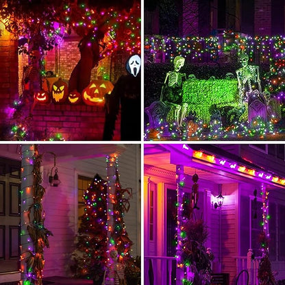 Brown Wire, Multicolor Incandescent Bulb 300 Mini String Lights for Indoor Halloween Tree Home Party Festival Decoration