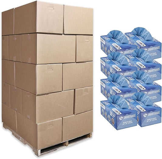 Arkwright Smart Rags in Box - (Pallet of 8000) Lint Free, Large Microfiber Cleaning Cloth, Scratch & Streak-Free, Dispensable Wash Towels for Cars, Kitchen, and Window Glass, 16 x 16 in, Blue