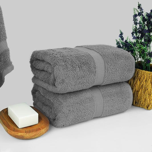Chakir Turkish Linens, 100% Cotton Premium Quality Turkish Bath Sheets (35''x70'' Large Bath Sheet Towels - Gray)