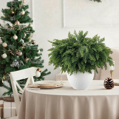 16 Pcs Exceptionally Lush Artisan-Crafted Norfolk Pine Branches – 18" Real Touch Artificial Christmas Greenery Stems for Garland, Wreaths, Vases & DIY Indoor/Outdoor Décor