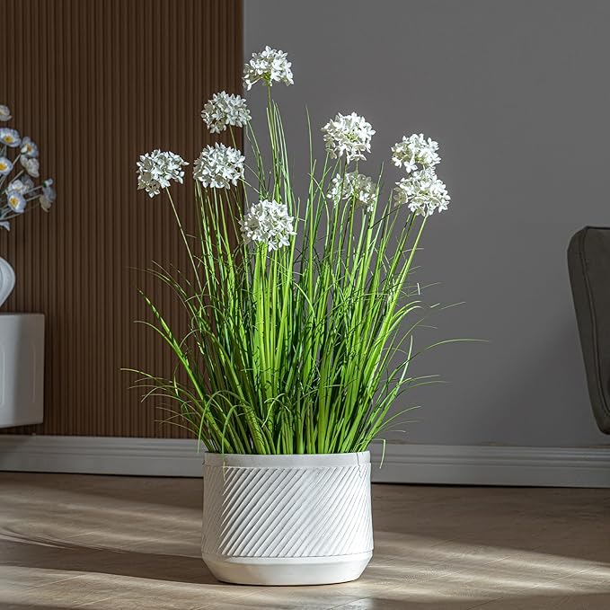 36in Lifelike Artificial Tall Grass Plant with 9 Lifelike Dandelion Flower and Non-Toxic,odorless Fake Tall Frass Plant Fake Plants for Indoor Decoration,Home Decor