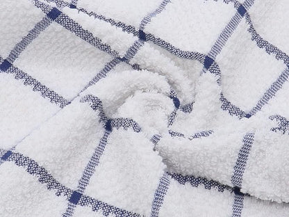 Cotton Dish Towels for Kitchen, Terry Dish Cloths for Washing Dishes, 12 x 12 Inches, Light and Soft, Quick Drying Dish Rags for Cleaning, 8pc/Set (Blue)