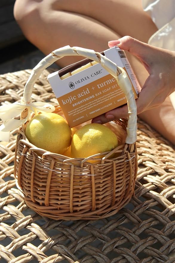 Kojic Acid Soap with Turmeric - Skin Illuminating & Spot Balancing - Natural Face & Body Soap - Evens Complexion - Organic Ingredients - Set of 3
