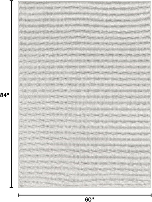 Beverly Rug Micro Loop Area Rug White 5x7 Modern Luxury Soft Trellis Geometric Durable Indoor Area Rugs for Living Dining Room Office Stain Resistant Non Shedding Casual Indoor Carpet White 5 x 7