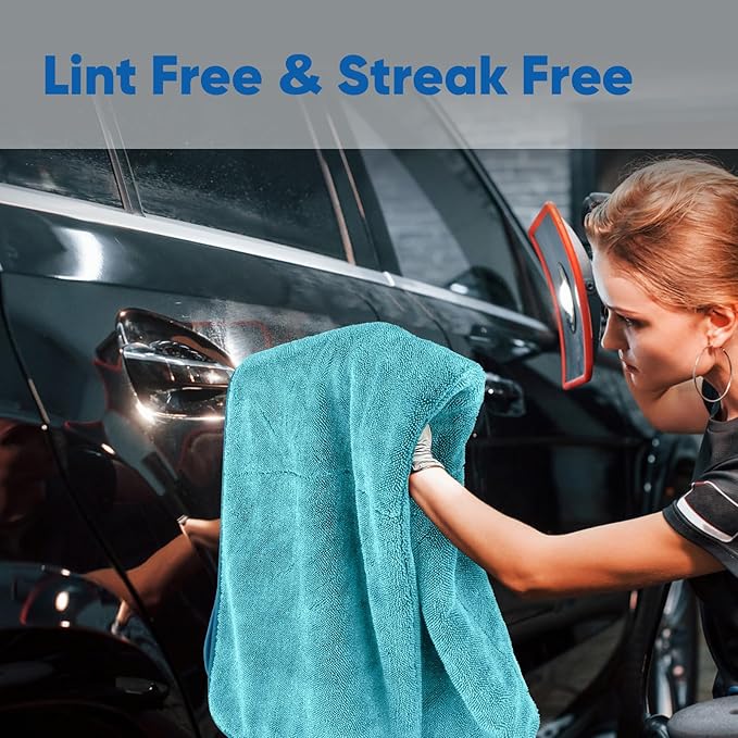 HOMEXCEL Car Drying Towel (36"x 24"), 1200GSM Ultra Absorbent Car Cleaning Cloth, Streak-Free Microfiber Drying Towel, Great for Cars, Trucks, SUVs, RVs, Motorcycles