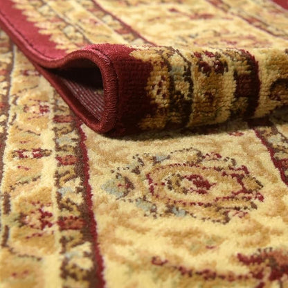 Rugs.com Aditi Collection Rug – 6' Square Red Low Rug Perfect for Living Rooms, Kitchens, Entryways