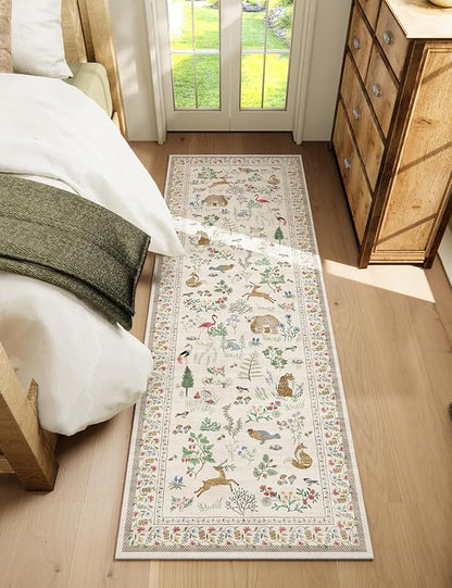 Machine Washable Kitchen Runner Rugs: 2'x6' Hallway Runner Rug Non Slip Low Pile Stain Resistant Soft Carpet Runners for Hallways Indoor Entryway Kitchen Laundry Room Beside Farmhouse
