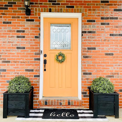 Artificial Boxwood Ball Topiary Tree, Set of 2 Boxwood Ball-Shaped Artificial Topiary, for Porch Outdoor or Indoor