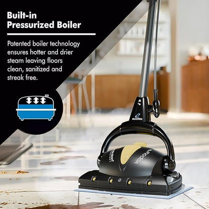 Euroflex Vapour Plus 18-Piece Steam Mop with Precision Floor Care Kit; Consumer Reports Recommended; 295°F & 50 PSI of Pressure; Kills 99.9% Bacteria & Viruses incl. Influenza (H1N1); 5 Year Warranty