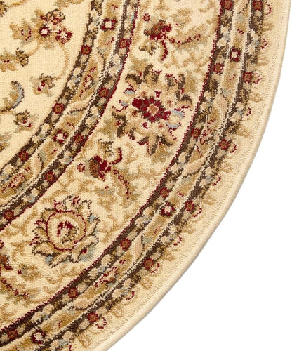 Rugs.com Aditi Collection Rug – 4' x 6' Oval Cream Low Rug Perfect for Living Rooms, Large Dining Rooms, Open Floorplans