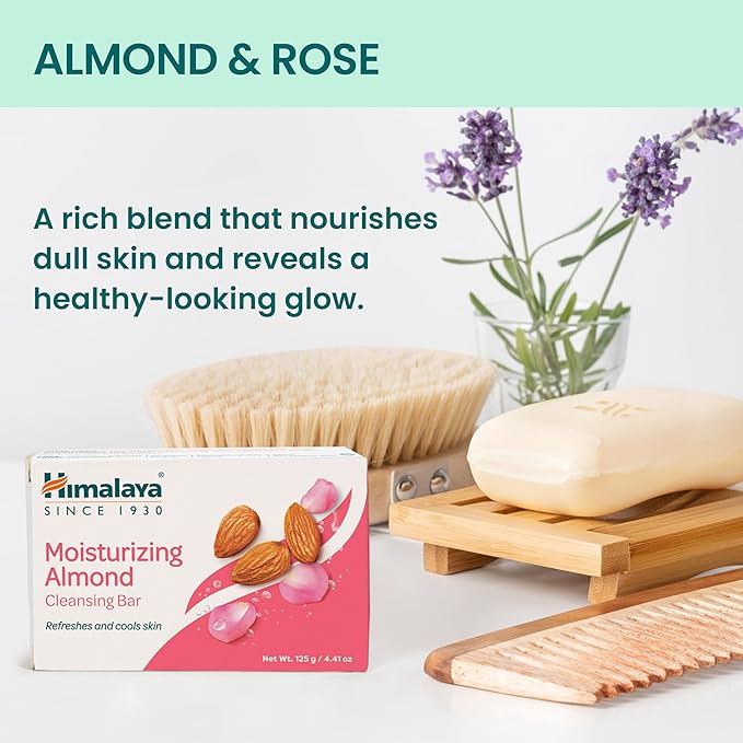 Himalaya Cleansing Bar Soaps Variety Pack, Neem & Turmeric, Almond, Cream & Honey and Cucumber, 4.41 oz, 12 Pack