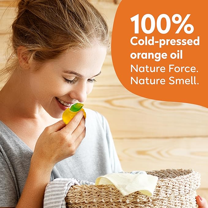 ORANGE HOUSE Laundry Detergent Pods, Natural Plant-Based Detergent with Orange Oil | Hypoallergenic, Free & Clear, Scent-Free, HE & Standard Machine Compatible, Gentle for Sensitive Skin, 54 Count