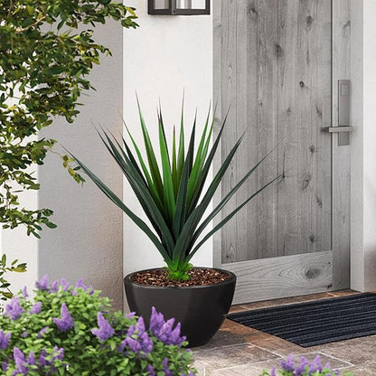 JUSTOYOU 3FT Realistic Agave Plant Artificial, Spiked Succulent Faux Agave Plants, 36" Fake Succulent Plant Outdoor UV Resistant for Patio, Front Porch, Home and Office Decor, 1pc