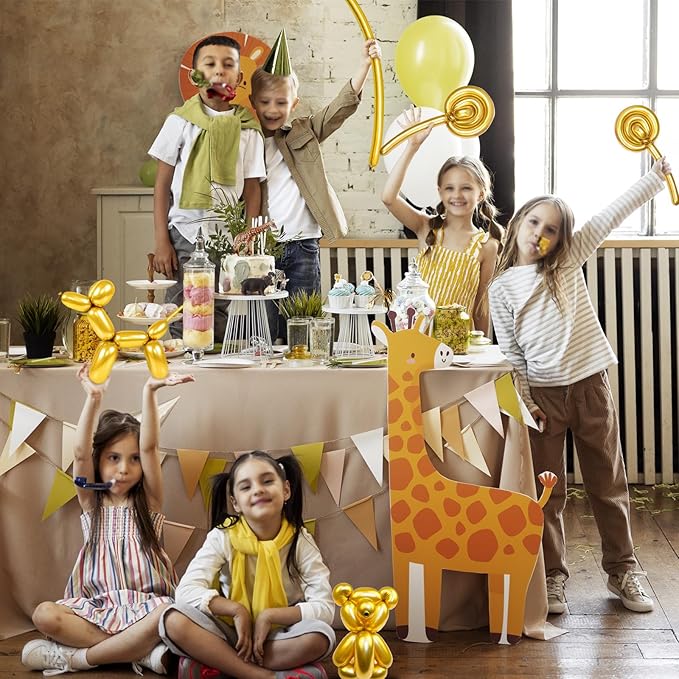 Metallic Gold Long Balloons Premium 260 Twisting Animals Magic Balloons for Birthday Kids Wedding Party Supply 100pcs