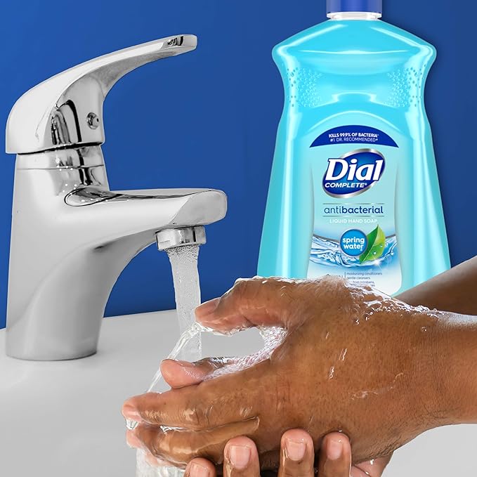 Dial Complete Antibacterial Liquid Hand Soap Refill, Spring Water, 52 fl oz (3 count) (Pack of 2)